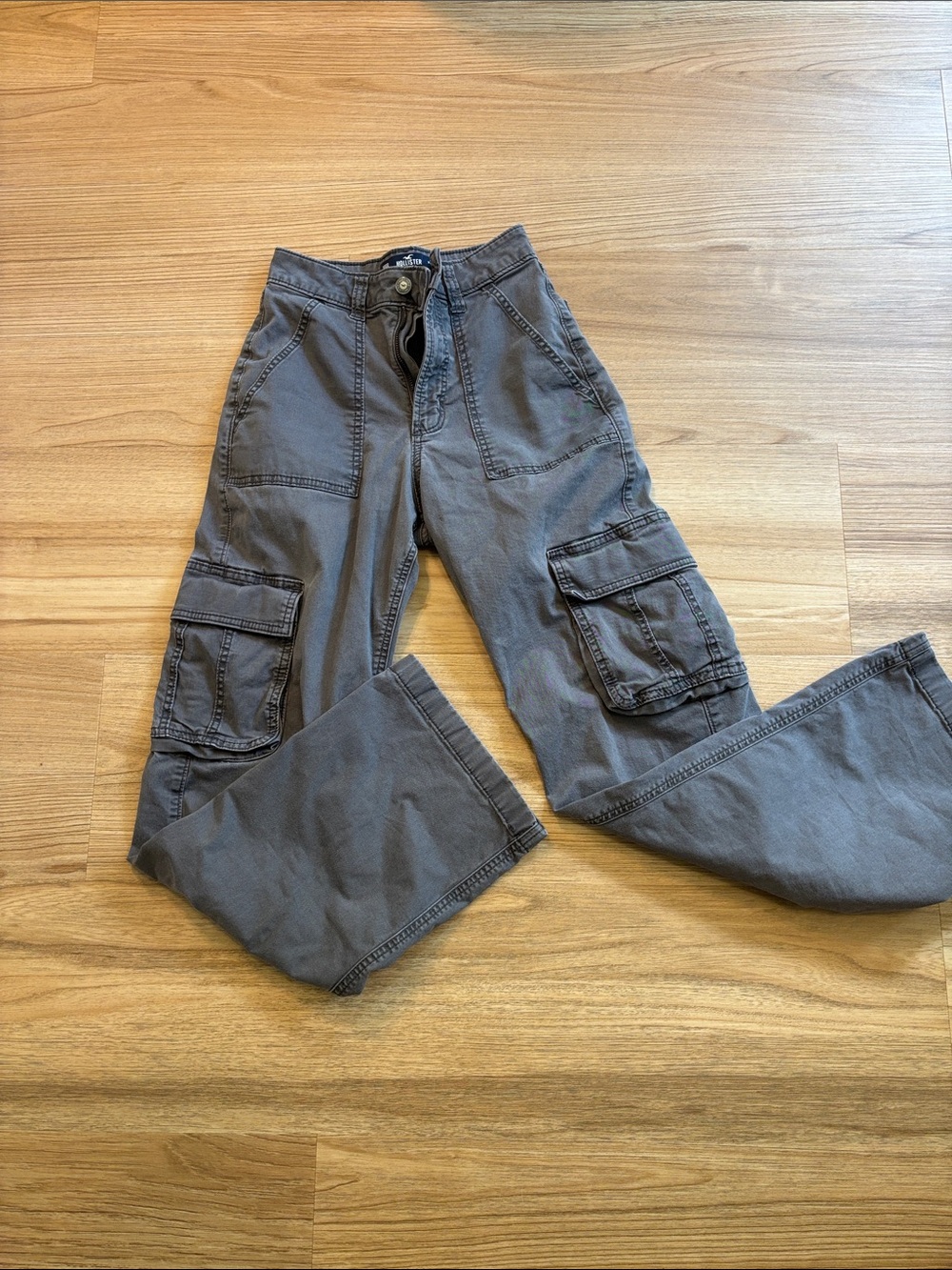 Hollister Gray Cargo Pants